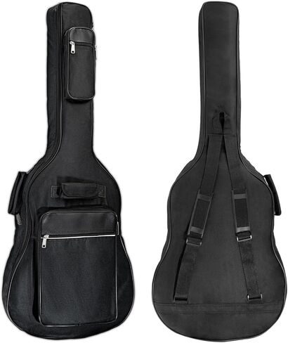 حقيبة جيتار صوتي مقاس 40/41 بوصة من moosiker ببطانة ناعمة مقاومة للماء مقاس 10 مم (جيتار صوتي مربع بسمك 10 مم، 41 بوصة أسود) in Kuwait