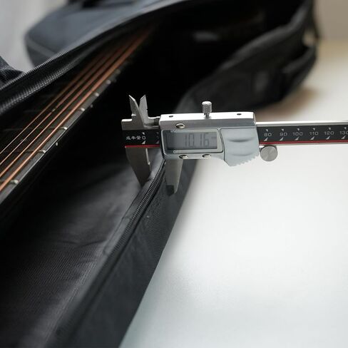 حقيبة جيتار صوتي مقاس 40/41 بوصة من moosiker ببطانة ناعمة مقاومة للماء مقاس 10 مم (جيتار صوتي مربع بسمك 10 مم، 41 بوصة أسود) in Kuwait