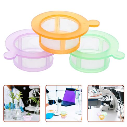 3pcs Disposable Cell Filter Strainer Screen Laboratory Tools with Round Handle for Small Cell Filtration Science Experiments in Saudi Arabia