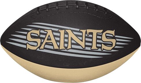 Rawlings NFL Downfield Youth Size Football with 5X HD Grip, New Orleans Saints in Saudi Arabia