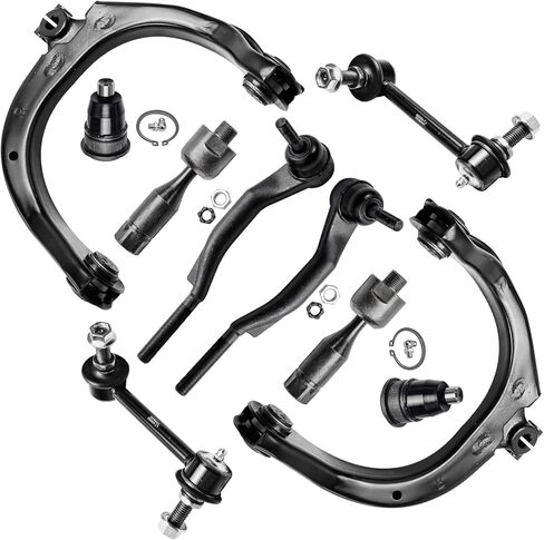 Detroit Axle - Front End 10pc Suspension Kit for 2008-2012 Jeep Liberty, 2007-2011 Dodge Nitro, 2 Upper Control Arms w/Ball Joint 2 Lower Ball Joints 2 Sway Bars 4 Inner Outer Tie Rods Replacement in Kuwait