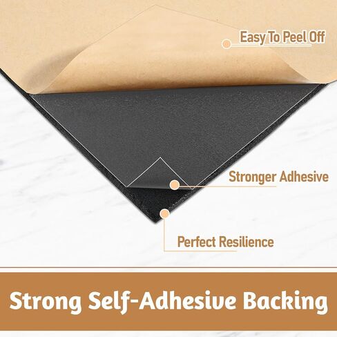 صفائح مطاطية من إسفنج النيوبرين مع ورقة إسفنجية لاصقة، لفة مطاطية من النيوبرين العازلة للخلايا المغلقة من أجل حشوات DIY ووسادات الصدمات والبطانة (12 بوصة عرض × 1/4 بوصة طول × 157 بوصة طول، أسود) in Kuwait