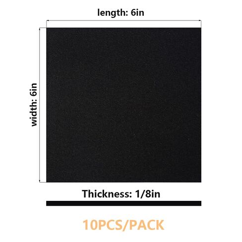 DOBTIM ورقة الحشو الرغوية اللاصقة 6 بوصة × 6 بوصة × 1/8 بوصة، وسادة صفائح مطاطية رغوية ذاتية اللصق غير قابلة للانزلاق من مادة النيوبرين المضادة للاهتزاز، مادة ممتصة للصدمات، واقيات أرضية in Kuwait