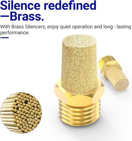 20 عبوة كاتم صوت هوائي نحاسي بخيط ذكر 1/4 بوصة in Kuwait