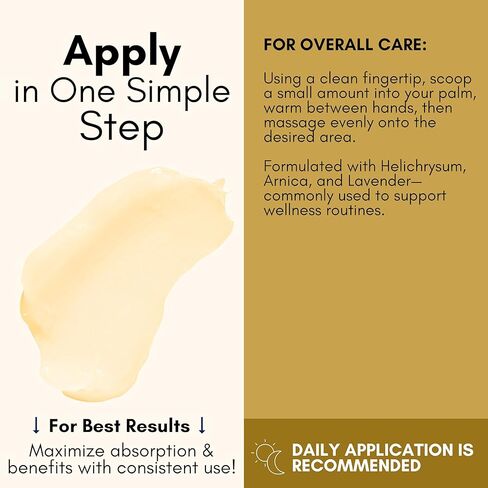 بروكثورن ناتشورالز بلسم الهيليكريسوم | بلسم زيت الهيليكريسوم العطري عالي التركيز للبشرة الهشة | أرنيكا مونتانا، زيت الخروع واللافندر | 2 أوقية in Kuwait