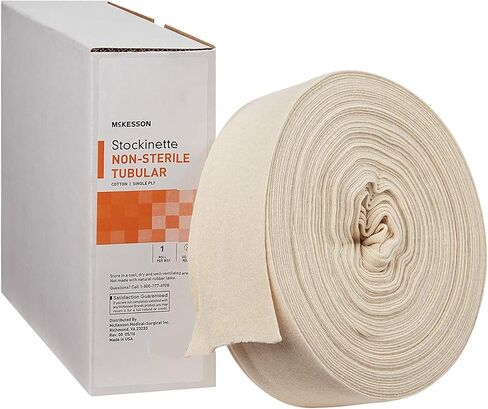 McKesson Tubular Stockinette, Cotton Under Cast Compression Bandage, Non-Sterile, 8 in x 25 yd, 1 Count, 1 Pack in Saudi Arabia