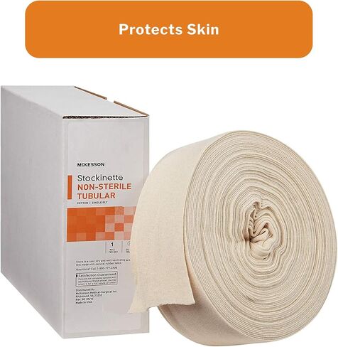 McKesson Tubular Stockinette, Cotton Under Cast Compression Bandage, Non-Sterile, 8 in x 25 yd, 1 Count, 1 Pack in Saudi Arabia