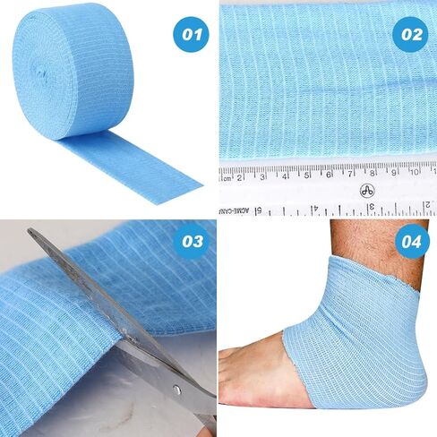 Elastic Tubular Support Bandage Size D Stockinette Tubing Breathable Tissue Support Compression Bandages Roll for Arm Knees Legs 3'' x 26ft in Kuwait