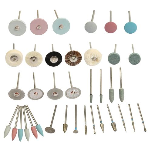 37pcs Dental Polishing Kit Universal Porcelain Ceramic Grinding Polishing Set 2.35mm Shank for Dentist Lab and Students Practice in Kuwait