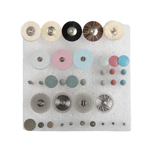 37pcs Dental Polishing Kit Universal Porcelain Ceramic Grinding Polishing Set 2.35mm Shank for Dentist Lab and Students Practice in Kuwait