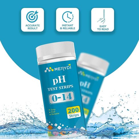 pH Test Strips (0-14 Range) – 200pcs Universal Litmus Paper for Water, Pools, Kombucha, Food & Soap Making in Saudi Arabia