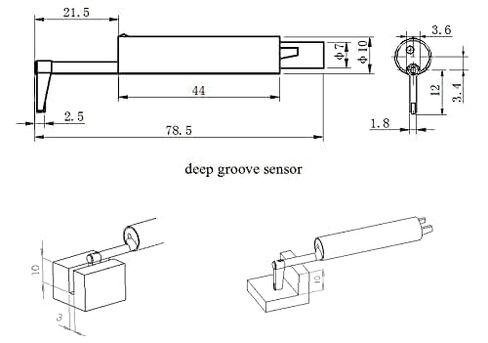 مستشعر خشونة السطح مستشعر الأخدود العميق لجهاز KR220 لاختبار خشونة السطح قياس السطح الأسطواني المستوي in Kuwait