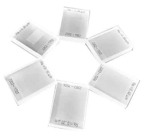 5 pcs RA 0.1,0.4,0.8,1.6,3.2μm Five Blocks Plates Standard Roughness Reference Block Sets Multi-Engraved Lines (Square Wave) for Surface Roughness Tester Gauge in Kuwait