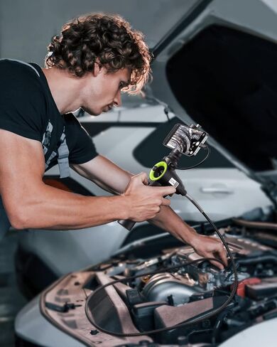 Anykit 360° 4 Ways Articulating Borescope, Industrial Endoscope with 0.26 in Articulated Snake Camera, Inspection Camera with 6 Adjustable LED Lights Compatible with Phone and Android - 3.3 FT in Kuwait