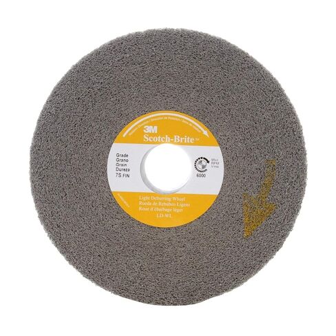 Scotch-Brite Light Deburring Wheel, 8 in x 1/2 in x 3 in 8S FIN, 4 per case in Saudi Arabia
