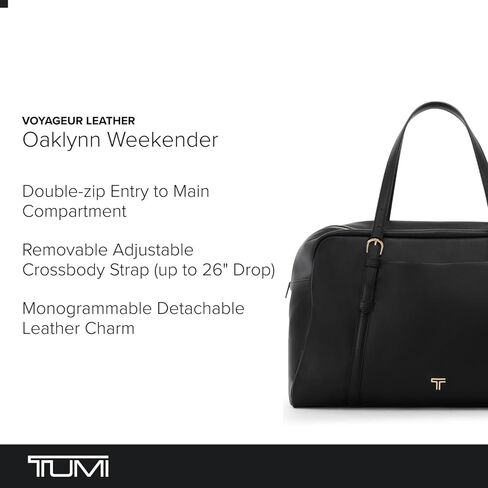 Tumi - Voyageur Oaklynn Weekender - السفر الجلدي النسائي و Carryall كل يوم - أسود مع أجهزة الذهب الخفيف in Saudi Arabia