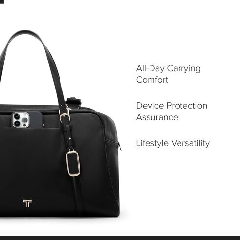 Tumi - Voyageur Oaklynn Weekender - السفر الجلدي النسائي و Carryall كل يوم - أسود مع أجهزة الذهب الخفيف in Saudi Arabia