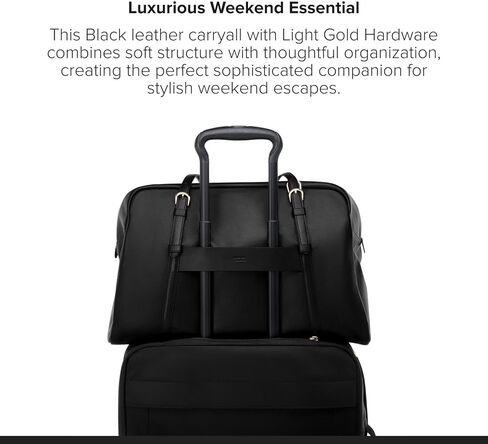 Tumi - Voyageur Oaklynn Weekender - السفر الجلدي النسائي و Carryall كل يوم - أسود مع أجهزة الذهب الخفيف in Saudi Arabia