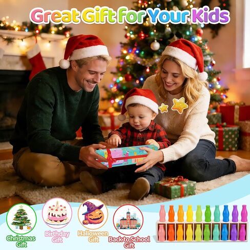 لعبة مطابقة ألوان الزجاجة من ATOYUS، ألعاب مونتيسوري للأطفال الصغار بعمر 3 سنوات فما فوق، لعبة لوحة عائلية من 2 إلى 4 لاعبين للأطفال والكبار أثناء السفر والتخييم وحفلات العطلات، هدايا عيد الميلاد للأولاد والبنات in Kuwait