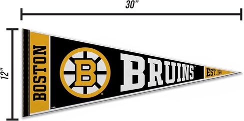 راية ديكور حائط من اللباد مقاس 30.48 سم × 76.2 سم من Rico Industries NHL Hockey Boston Bruins Rally - رائعة للمنزل/غرفة النوم/ديكور كهف الرجل in Saudi Arabia