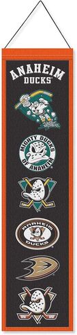 WinCraft Anaheim Ducks Evolution 8x32 Inch Vertical Wool Embroidered Hanging Banner in Saudi Arabia
