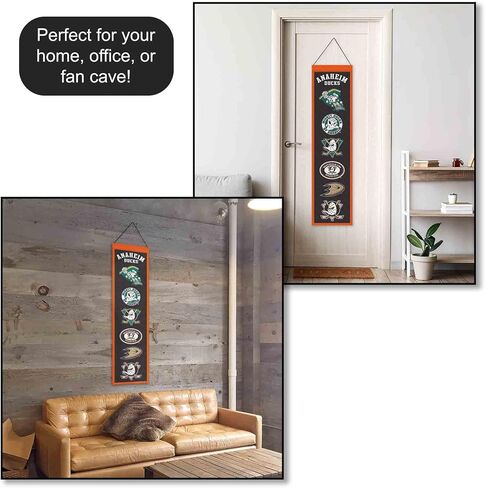 WinCraft Anaheim Ducks Evolution 8x32 Inch Vertical Wool Embroidered Hanging Banner in Saudi Arabia