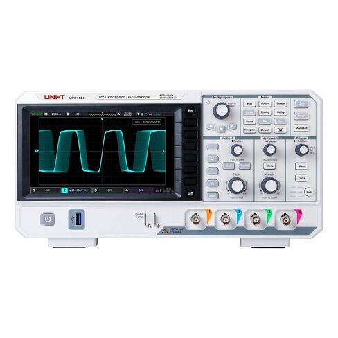 UNI-T UPO1104 راسم الذبذبات الرقمي - 100 ميجاهرتز، 4 قنوات، 2 GSa/s، 56 ميجابت في الثانية، 7 بوصة in Saudi Arabia