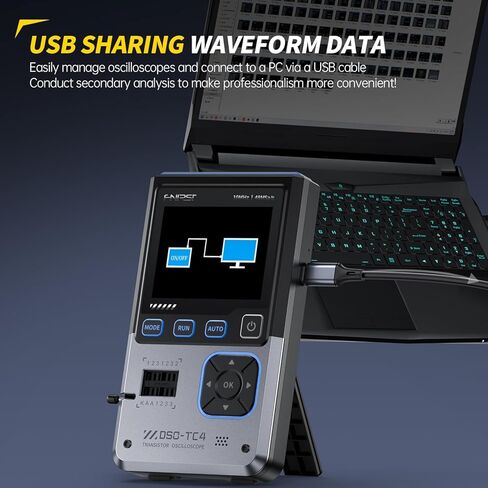 DSO-TC4 3 في 1 راسم الذبذبات المحمول، جهاز اختبار الترانزستور، عرض النطاق الترددي 10 ميجاهرتز، معدل أخذ العينات 48MSa/s، الجهد الكهربي، الصمام الثنائي، المكثف، المقاوم. in Saudi Arabia