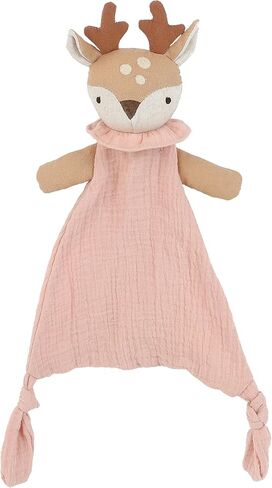 MON AMI Petit Bear Security Blankie for Babies 10", Cotton Lovey Blanket with Soft Stuffed Animal, Knotted Security Blanket for Newborns in Kuwait