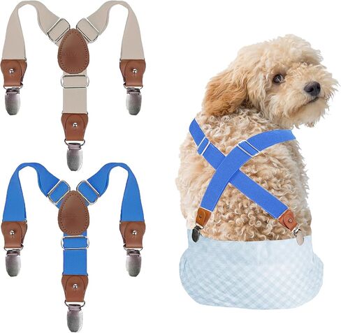 INNERZEN 2 Pieces Dog Diaper Suspenders, for Dog Diaper Female and Belly Band for Male, Prevent Dog Diapers from Falling Off,Diapers Suspender for Dog in Heat/Period(Black&Purple,S/M) in Kuwait