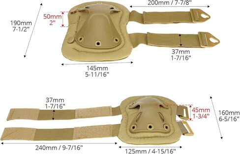 QWORK Tactical Combat Knee and Elbow Protective Pads Sets for Outdoor Paintball Game Cycling Skateboarding in Saudi Arabia