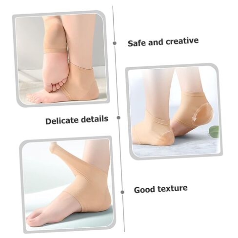 Didiseaon 2pairs No Toe Socks Foot Moisture Socks for Women Men Ankle Support Heel Pad in Saudi Arabia