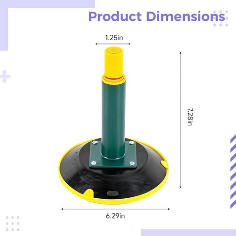 2 Pack Suction Cup 6.3 in, 187 Lbs Lift Capacity, Hand Pump Vacuum Lifter, Black in Saudi Arabia