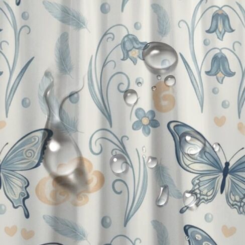 ستارة دش المزرعة بنمط الجرس مع خطافات، ستارة دش بناتي مقاومة للماء للصيف، ستائر مصممة فاخرة للعطلات من القماش قابلة للغسل لحوض الاستحمام وديكور الحمام الرائع مقاس 60 × 72 بوصة in Kuwait