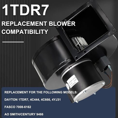 1TDR7 Blower Motor Replacement for Dayton 4C444 4C666 4YJ31 Blower, 1TDR7 Direct-Drive Specialty Blower Fan Motor for Fasco 7008-6162, AO Smith/Century 9466 Blower. in Saudi Arabia