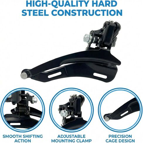 دراجة عالمية أمامية Derailleur 3 سرعات، قطع غيار دراجة فولاذية Derailleur للدراجات الجبلية، BMX، كروزر، كهربائية، قابلة للطي، دراجات هجينة، مغير السرعة TZ-30 طالب أمامي in Saudi Arabia