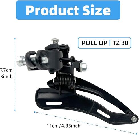 دراجة عالمية أمامية Derailleur 3 سرعات، قطع غيار دراجة فولاذية Derailleur للدراجات الجبلية، BMX، كروزر، كهربائية، قابلة للطي، دراجات هجينة، مغير السرعة TZ-30 طالب أمامي in Saudi Arabia