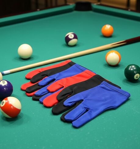 12 Pcs Pool Glove Right Hand Left Hand, 4 Pair Elastic Billiards Gloves for Men, Women (3 Colors) in Saudi Arabia