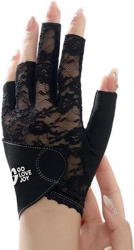 Lace-Design Billiard Glove for Women - Left Hand Only with Silicone Grip & Adjustable Wrist Strap in Saudi Arabia