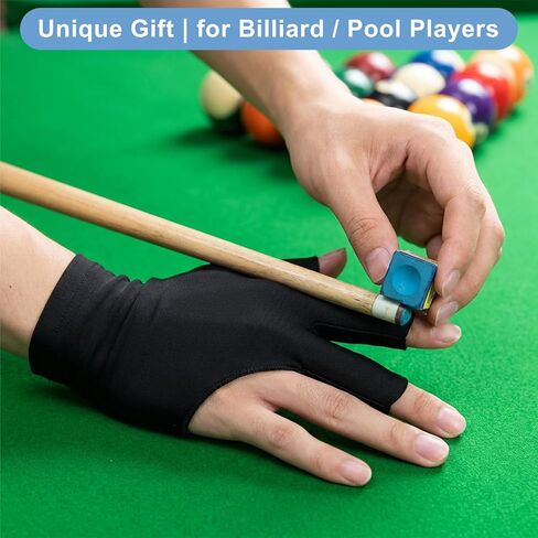 Wamnu 2Pcs 3 Fingers Billiards Glove Pool Cue Gloves Left Hand, Breathable Cue Sport Show Gloves for Women Men Snooker Shooters Carom Sport in Saudi Arabia