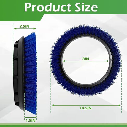 2Pack 237058 Polypropylene Scrub Orbiter Brush for ORB550MC Orbiter Floor Machine, 12" Diameter, Blue in Saudi Arabia