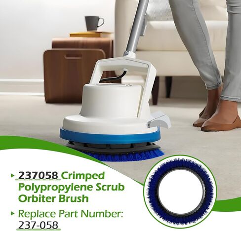 2Pack 237058 Polypropylene Scrub Orbiter Brush for ORB550MC Orbiter Floor Machine, 12" Diameter, Blue in Saudi Arabia