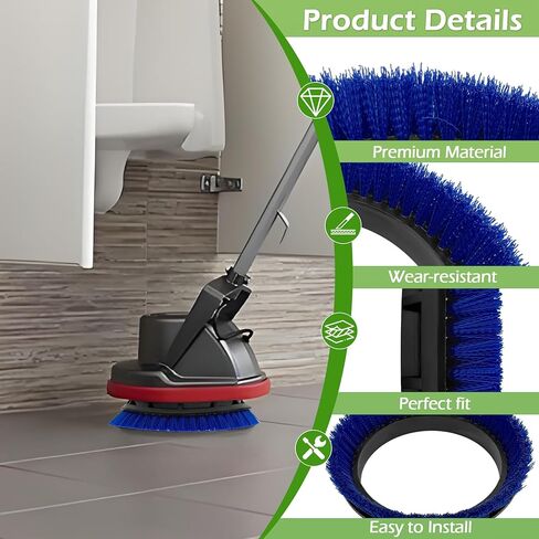 2Pack 237058 Polypropylene Scrub Orbiter Brush for ORB550MC Orbiter Floor Machine, 12" Diameter, Blue in Saudi Arabia