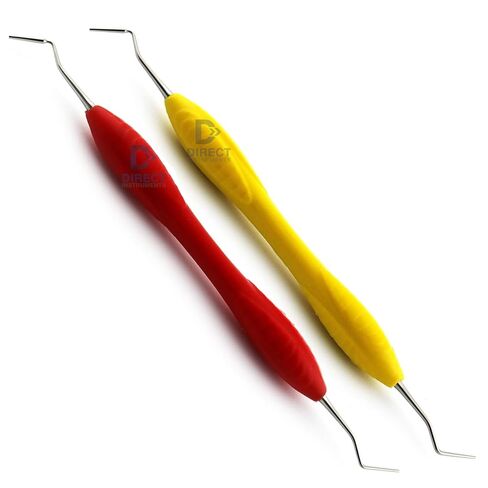 2 قطعة مجموعة الأسنان مورتنسون Plugger مكثف مركب أدوات ملء التجويف مقبض سيليكون in Kuwait