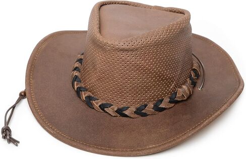 Minnetonka Men's 9533 - Fold Up Outback Hat XL Dark Brown in Saudi Arabia