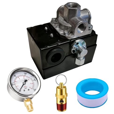 مفتاح ضغط 56288020 لشركة Ingersoll Rand 175/140 PSI - 4 منافذ 56288020-01 مع مقياس ضغط 200 Psi in Saudi Arabia