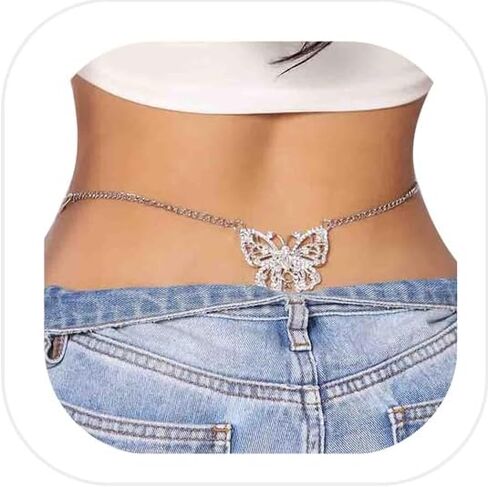 Women Sexy Rhinstone Underwear Body Chain Crystal Thong Panties Elastic G String Briefs Festival Rave Rhinestone Thong Underwear Summer Beach Bikini Crystal Waist Jewelry in Kuwait