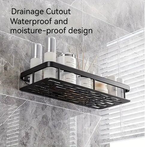 1pc Large Capacity Wall-Mounted Storage Rackwithout Drilling, Suitable for Bathroom and Kitchen, SaveSpace, Easy to Install Storage Rack, Storage of ToiletArticles, Cosmetics, and Miscellaneous ltems in Saudi Arabia