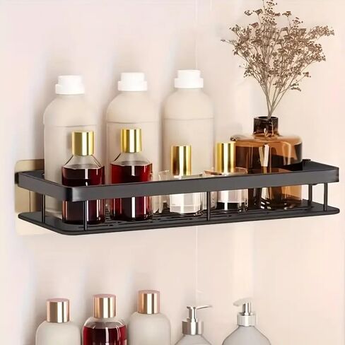 1pc Large Capacity Wall-Mounted Storage Rackwithout Drilling, Suitable for Bathroom and Kitchen, SaveSpace, Easy to Install Storage Rack, Storage of ToiletArticles, Cosmetics, and Miscellaneous ltems in Saudi Arabia