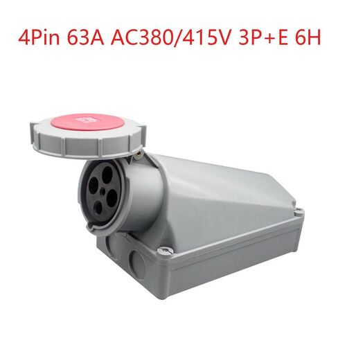 1pc IEC 60309 Waterproof Industrial Connector Plug 4Pin 63A 380V-415V 3P+E IP67 Heavy Duty Male Power Connector for and Industry in Saudi Arabia